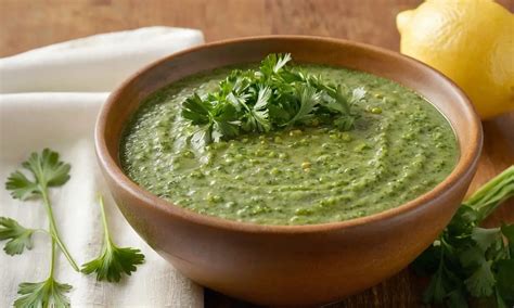 Imagen de ingredientes frescos para la salsa de perejil