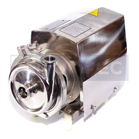 Esquema de una bomba de acero inoxidable para la industria alimentaria