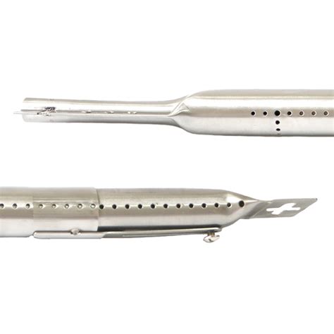 Ilustración de un quemador tubular universal ajustable mostrando su rango de longitud.