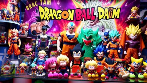 Montaje de merchandising de Dragon Ball de diferentes épocas