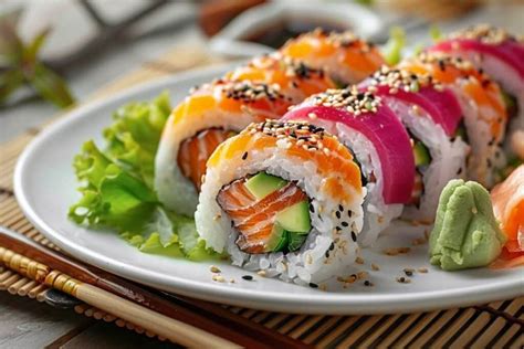 Fotografía representativa de la presentación de sushis en un entorno gastronómico moderno