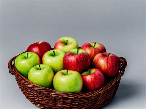Cesto de manzanas frescas