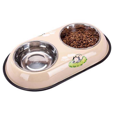 Cuenco de comida para perro con pienso de alta calidad