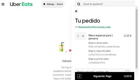 Infografía mostrando los pasos para realizar un pedido en Uber Eats: abrir la app, seleccionar tienda, añadir productos, pagar y recibir.