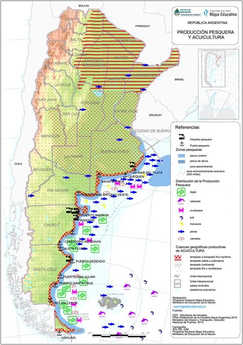 Mapa de zonas de pesca de lenguado en la costa argentina