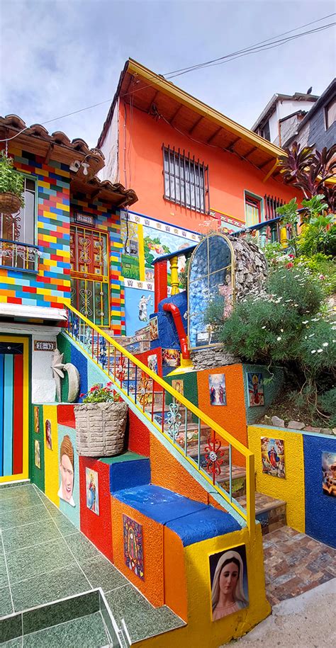 Collage fotográfico mostrando las casas coloridas de Prócida y los jardines de Capri.