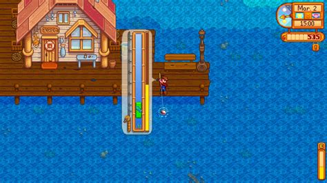 Ilustración de la interfaz del minijuego de pesca en Stardew Valley