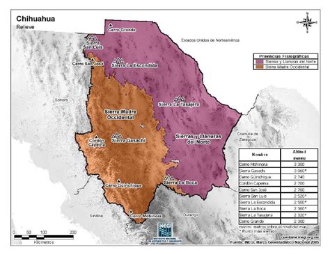 Mapa geográfico del Desierto de Chihuahua indicando las zonas de recolección de la planta Candelilla