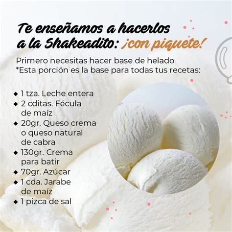 Ingredientes principales para el helado venezolano: Frescolita, leche en polvo, agua, azúcar y crema para batir.