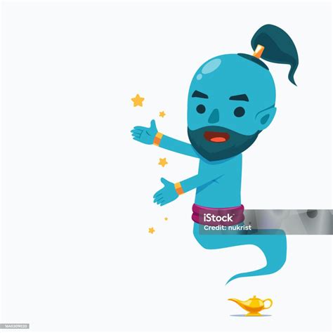Ilustración de la princesa haciendo cariño al genio