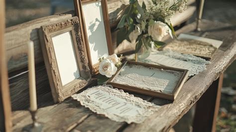 decoración romántica vintage con encajes y flores