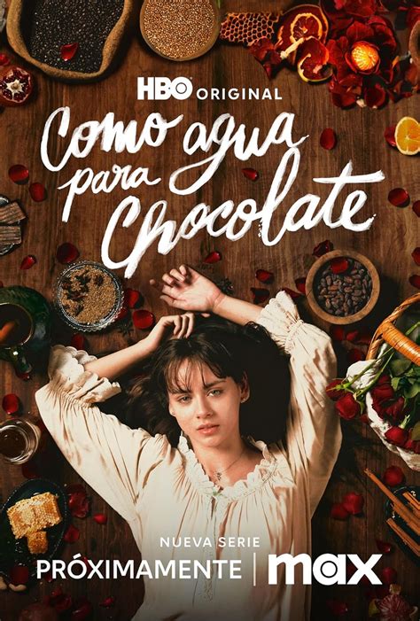 Ilustración de la portada clásica de la novela Como agua para chocolate rodeada de ingredientes tradicionales mexicanos.