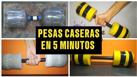 Persona realizando ejercicio con mancuernas caseras hechas de botellas.