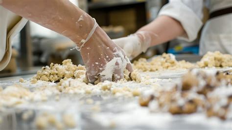 Ingredientes variados para la elaboración de galletas: harina de arroz, azúcar, cacao en polvo, mantequilla, huevos, semillas.