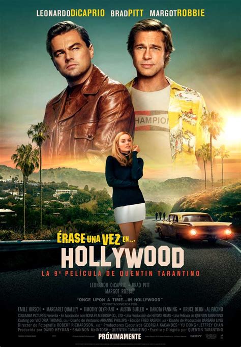 Póster oficial de la película Érase una vez en Hollywood