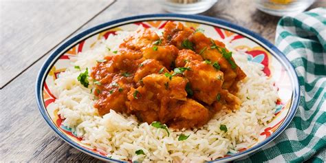 Fotografía: Plato de Tikka Masala con arroz basmati