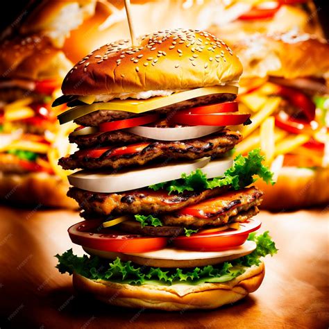 Ilustración de una hamburguesa apetitosa con burbujas de pensamiento llenas de frases cortas y atractivas.