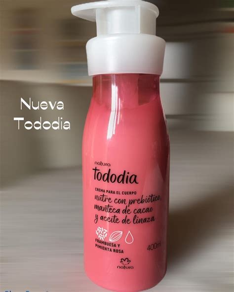Botella de Crema Nutritiva Corporal Tododia Frambuesa y Pimienta Rosa de Natura