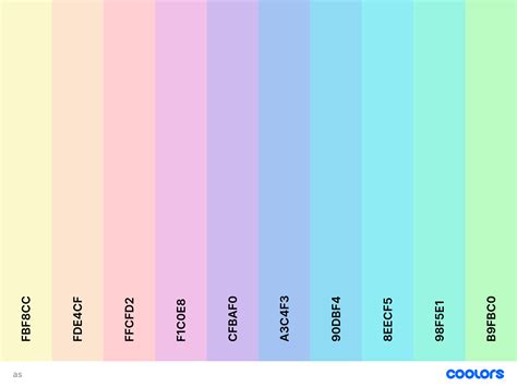 Paleta de colores que muestra la transición de tonos vibrantes a tonos pasteles para el estilismo estacional.