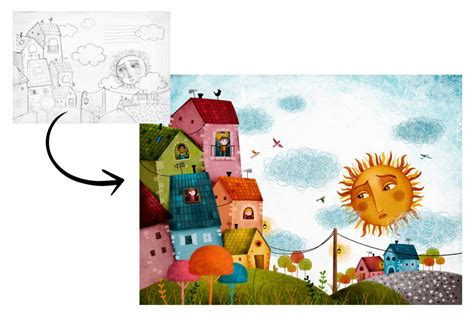 Ilustración mostrando la colocación de formas superpuestas para crear textura.