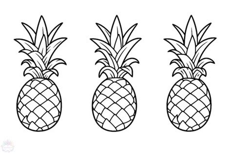 Composición de varias hojas de piña dibujadas y divididas.
