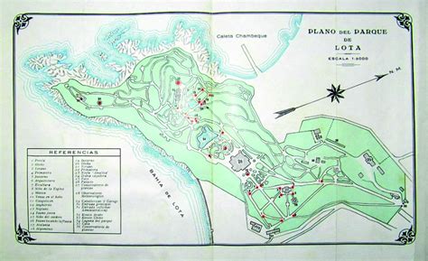 Mapa esquemático de la zona minera de Lota y el entorno costero que inspiró las obras del autor