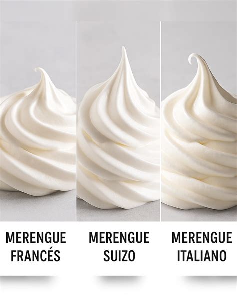 Merengue suizo brillante y firme en un bol