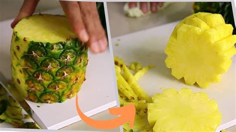 Esquema visual que muestra los pasos: corte de la piña, congelación en bandeja y proceso de triturado en robot de cocina