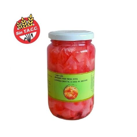 Envase de laminas de jengibre rosa para sushi