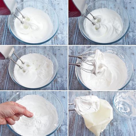 Infografía con los pasos básicos para hacer merengue seco.