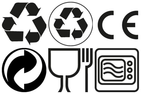 Infografía: Símbolos de reciclaje y compostaje en envases alimentarios.