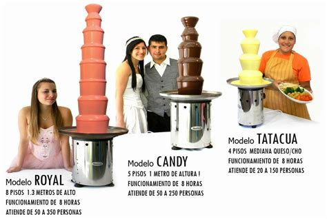 Comparativa visual de cascadas de chocolate de tamaño doméstico y profesional