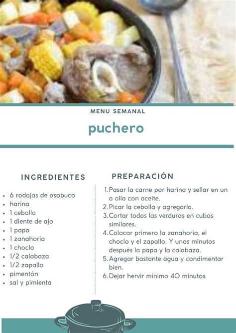 Ilustración de los ingredientes típicos del puchero argentino