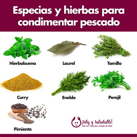 Foto de diversas especias y hierbas para pescado