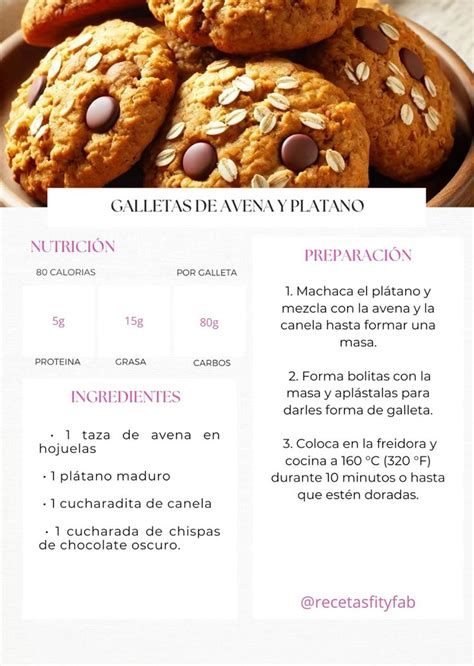 infografía nutricional de las galletas preparadas en Air Fryer