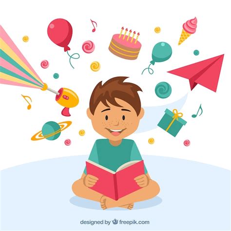 Ilustración de Papelucho, un niño imaginativo