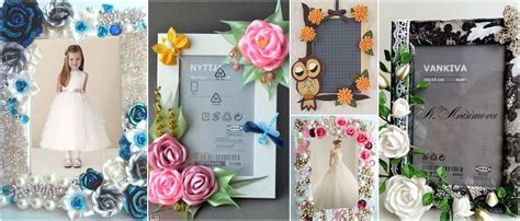Ejemplo de portaretratos navideños decorados con pasta de diferentes formas