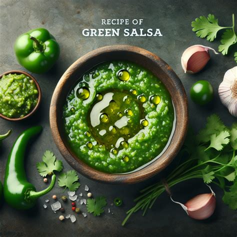 esquema de preparación de la salsa verde para el cous cous