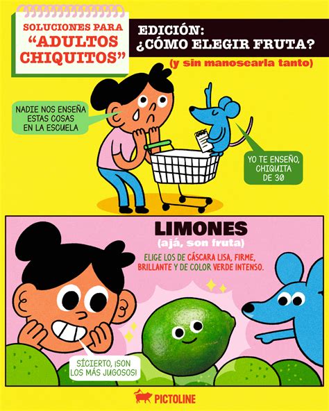 Infografía con consejos visuales para elegir los mejores limones: cáscara, color, tamaño y peso.