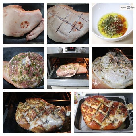 Foto de jamón asado a la gallega recién horneado