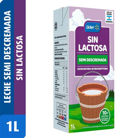 Esquema nutricional comparativo de una porción de leche semidescremada sin lactosa (200 ml frente a 100 ml)