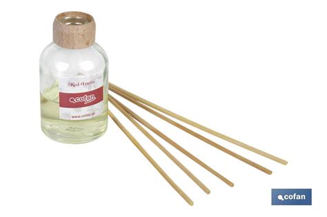 Recipiente abierto con varillas de ratán para aromatizador de hogar