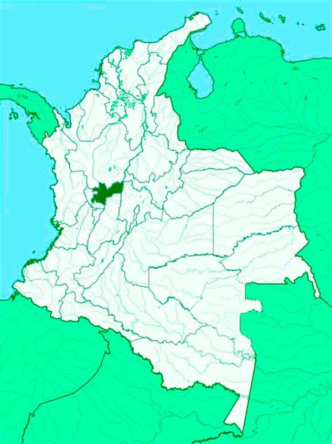 Mapa de ubicación del municipio de Supía en el departamento de Caldas, destacando su cercanía con el departamento de Antioquia.