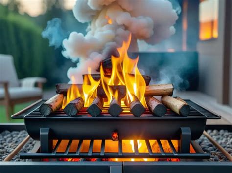 diagrama de una parrilla configurada para fuego indirecto