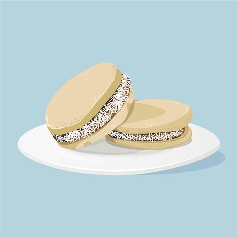 Ilustración de un alfajor santafesino tradicional