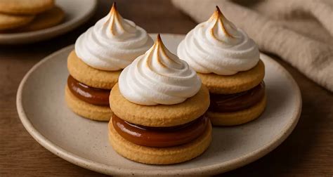 Chilenitos tradicionales con manjar y merengue