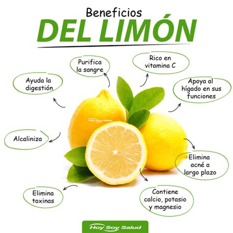Infografía detallando los nutrientes del limón y sus beneficios para la salud