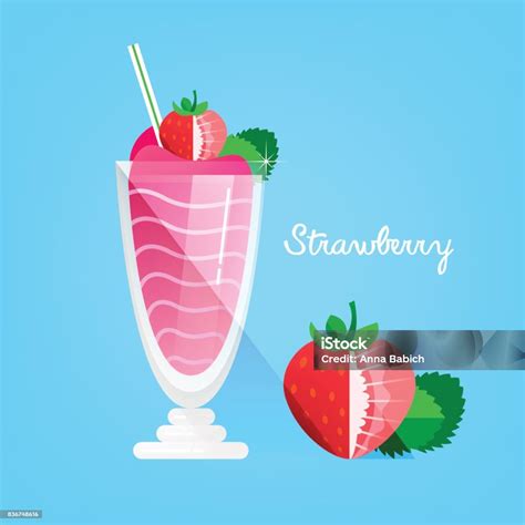 Ilustración de un vaso de malteada de fresa, la bebida favorita de Pancho Villa.