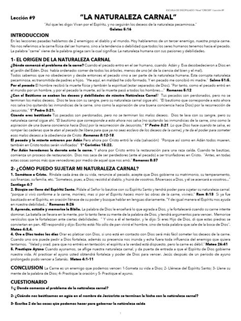 Esquema que muestra el contraste entre la naturaleza carnal (egoísmo, pecado) y la vida guiada por el Espíritu Santo (fruto, obediencia).