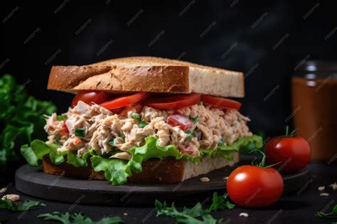 Sándwich de atún clásico con lechuga y tomate